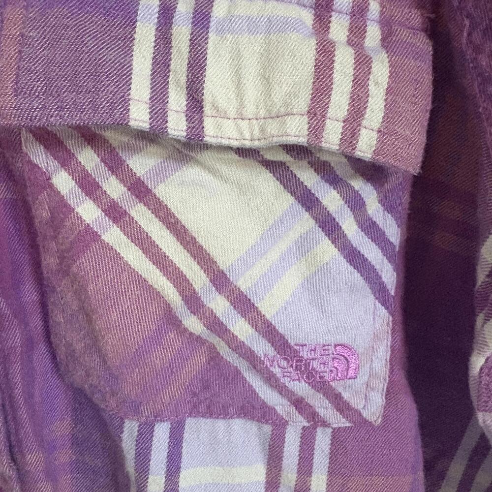 The North Face | Women’s Purple Lavender Plaid Soft Flannel Button Up Shirt Sz M - Picture 6 of 8